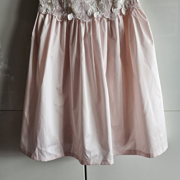 VTG 1980s pink Off-shoulder princess cocktail Prom Bridesmaid Dress - Picture 2 of 5